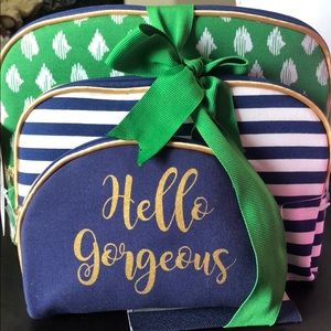 3 piece makeup bag. Brand new. Never opened.